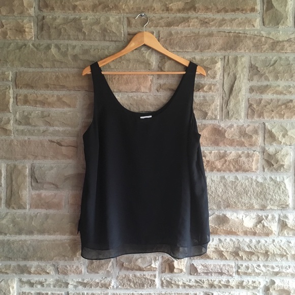 black chiffon tank